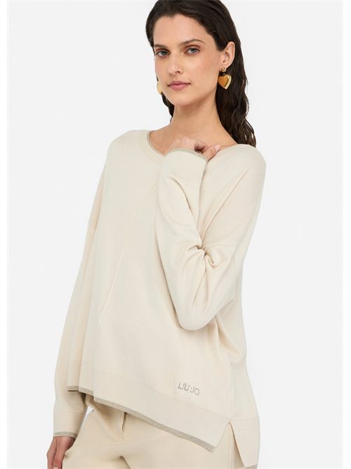 Maglia con dettagli in lurex® LIU JO | MF5228MS49I/20304